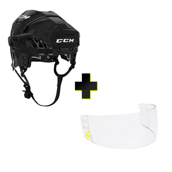 Pack Casque CCM FL60 + Demi Visière Fischer F55 3 Pack Casque CCM FL60 + Demi Visière Fischer F55